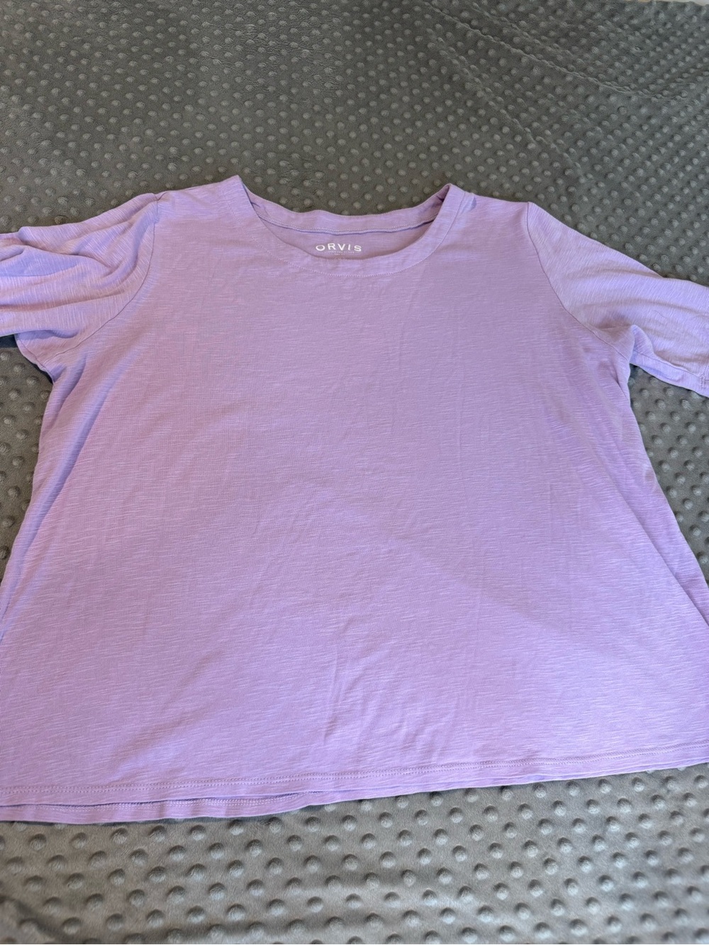 Orvis Lavender Short Sleeve Tee soft Pima cotton outdoors